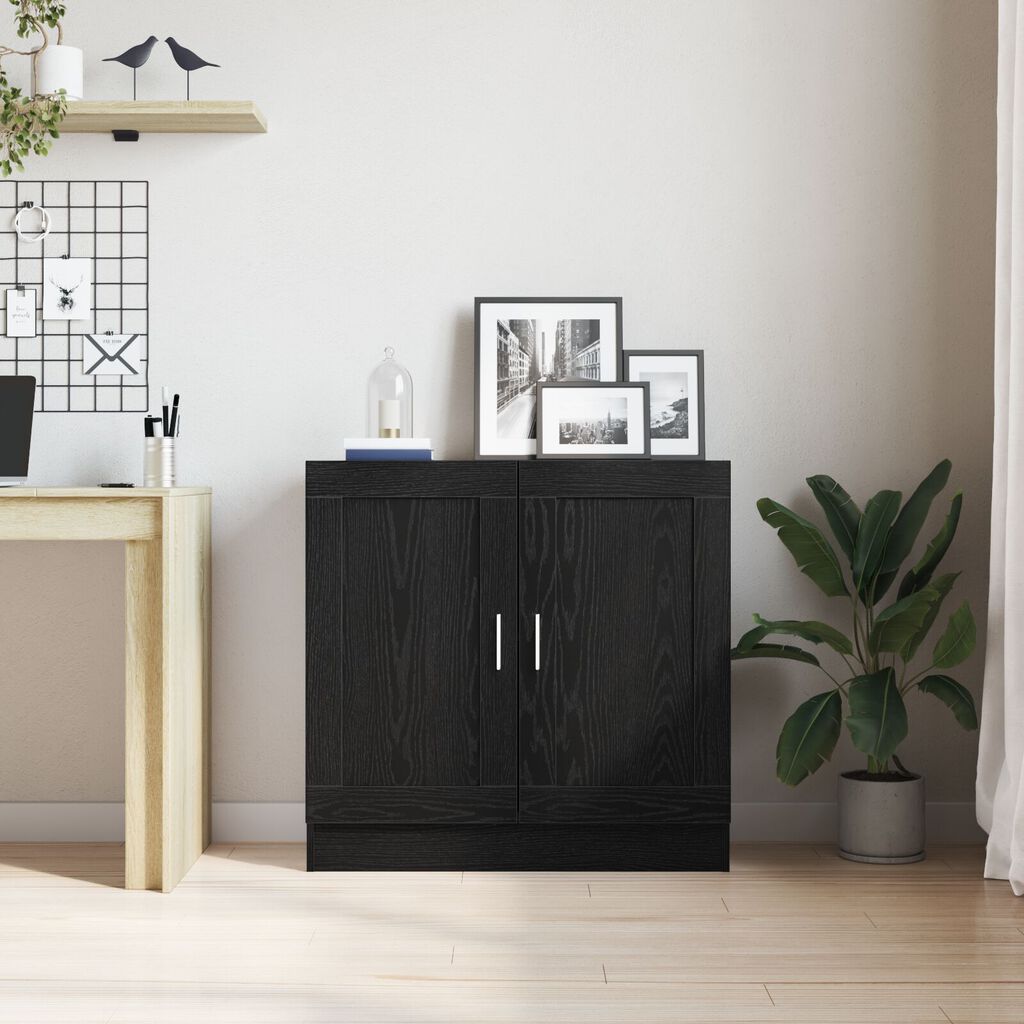 vidaXL Βιβλιοθήκη Μαύρη Δρυς 82,5x30,5x80 εκ σε Επεξεργασμένο Ξύλο