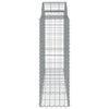 vidaXL Συρματοκιβώτια Τοξωτά 4 τεμ. 200x50x120/140 εκ. Γαλβαν. Ατσάλι