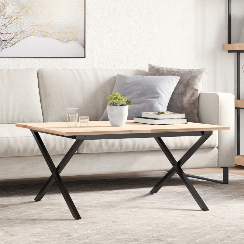 vidaXL Πόδια Τραπεζιού Σαλονιού σε Σχήμα «Χ» 70x60x43 εκ. Ατσάλι