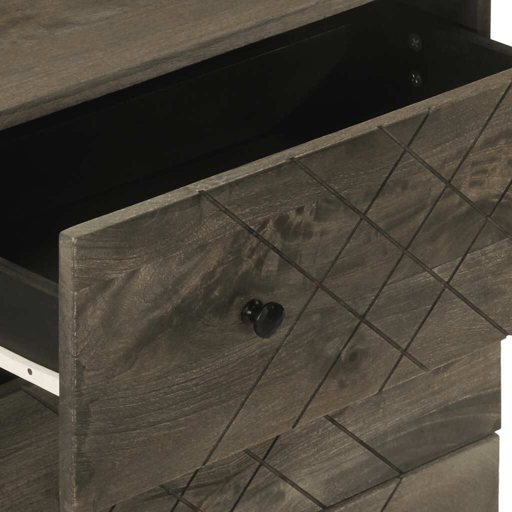 vidaXL Μπουφές Μαύρο 60x33x75 cm Μασίφ Ξύλο Μάνγκο