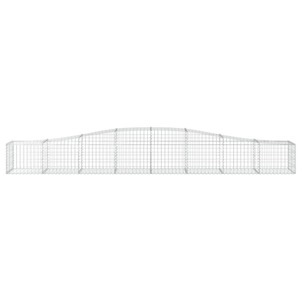 vidaXL Συρματοκιβώτια Τοξωτά 2 τεμ. 400x50x40/60 εκ. Γαλβαν. Ατσάλι