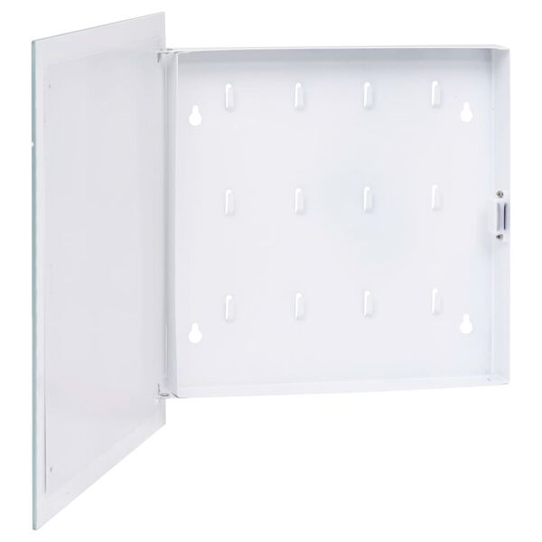 vidaXL Κλειδοθήκη με Μαγνητικό Πίνακα Μαύρη 35 x 35 x 4 εκ.