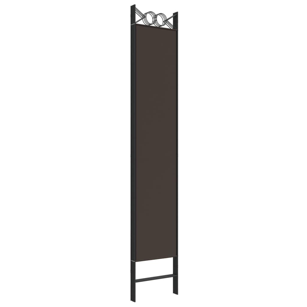 vidaXL Διαχωριστικό Δωματίου με 4 Πάνελ Καφέ 160x220 εκ. από Ύφασμα