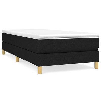 vidaXL Πλαίσιο Κρεβατιού Boxspring Μαύρο 90 x 200 εκ. Υφασμάτινο