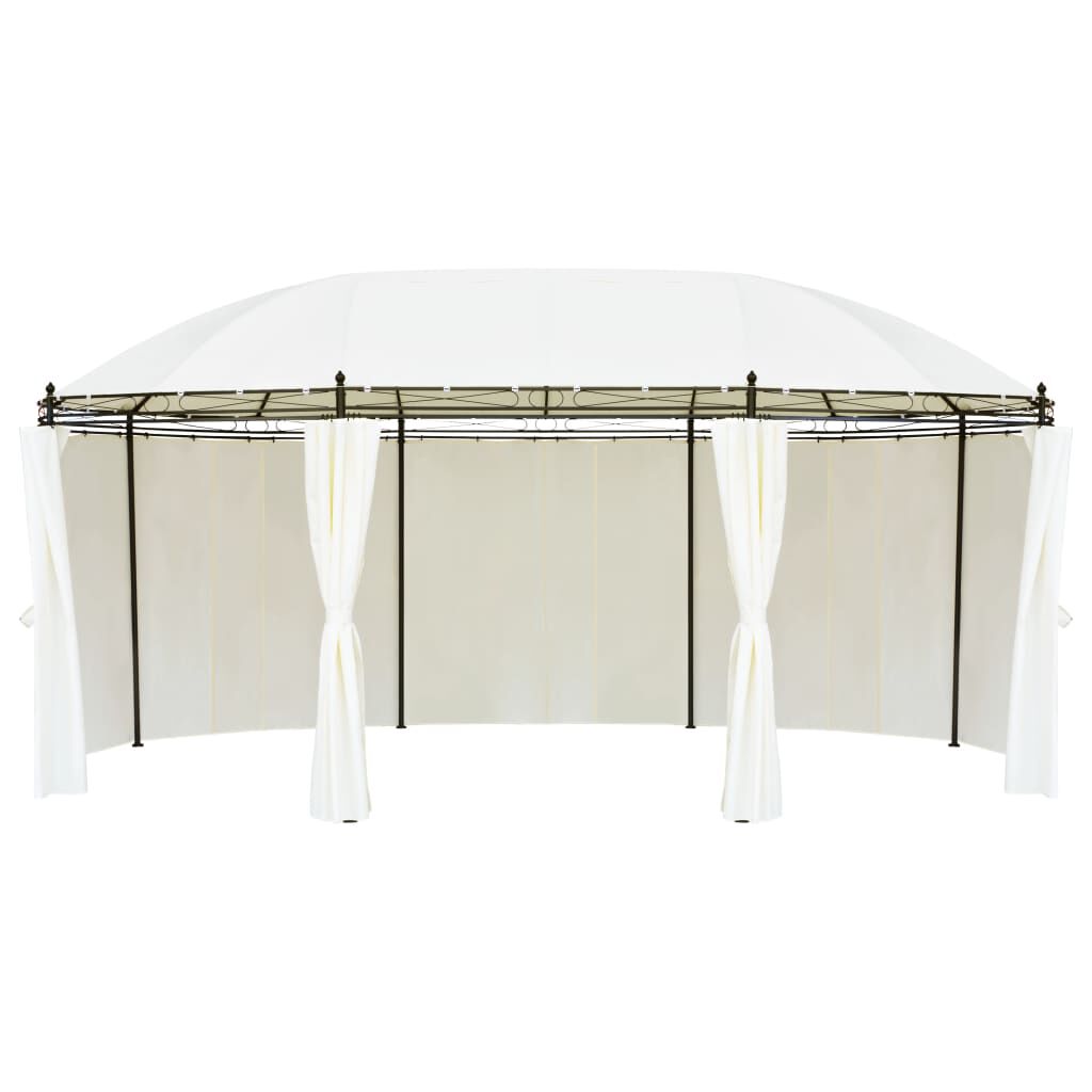 vidaXL Κιόσκι Λευκό Κρεμ 530 x 350 x 265 εκ.