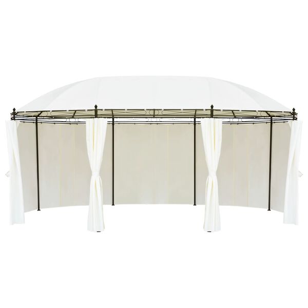 vidaXL Κιόσκι Λευκό Κρεμ 530 x 350 x 265 εκ.