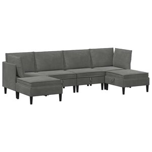 vidaXL &Sigma;&epsilon;&tau; &Epsilon;&pi;ί&pi;&lambda;&omega;&nu; &Sigma;&alpha;&lambda;&omicron;&nu;&iota;&omicron;ύ &mu;&epsilon; &mu;&alpha;&xi;&iota;&lambda;ά&rho;&iota; 6 pcs &Sigma;&kappa;&omicron;ύ&rho;&omicron; &Gamma;&kappa;&rho;&iota; &Beta;&epsilon;&lambda;&omicron;ύ&delta;&omicron;