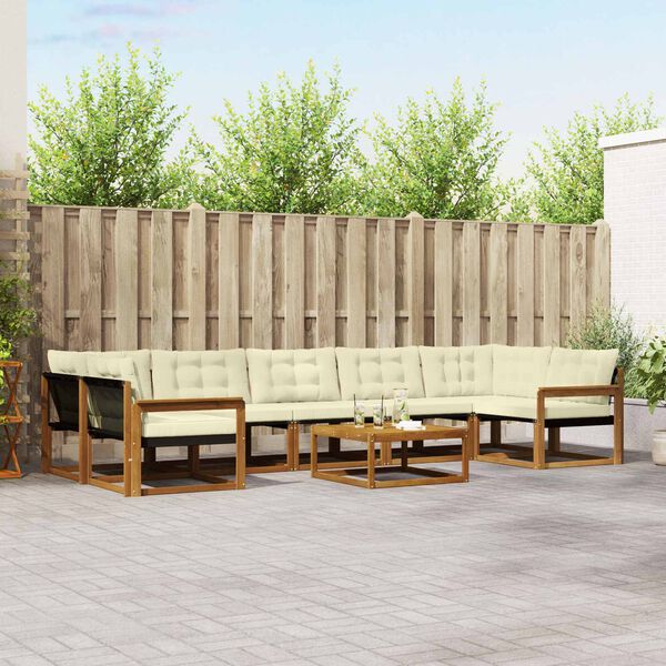 vidaXL &Sigma;&epsilon;&iota;&rho;ά &Kappa;&alpha;&nu;&alpha;&pi;έ &Epsilon;&xi;&omega;&tau;&epsilon;&rho;&iota;&kappa;&omicron;ύ &mu;&epsilon; &mu;&alpha;&xi;&iota;&lambda;ά&rho;&iota; 8 pcs &Phi;&upsilon;&sigma;&iota;&kappa;ό &kappa;&alpha;&iota; &Kappa;&rho;έ&mu;&alpha;