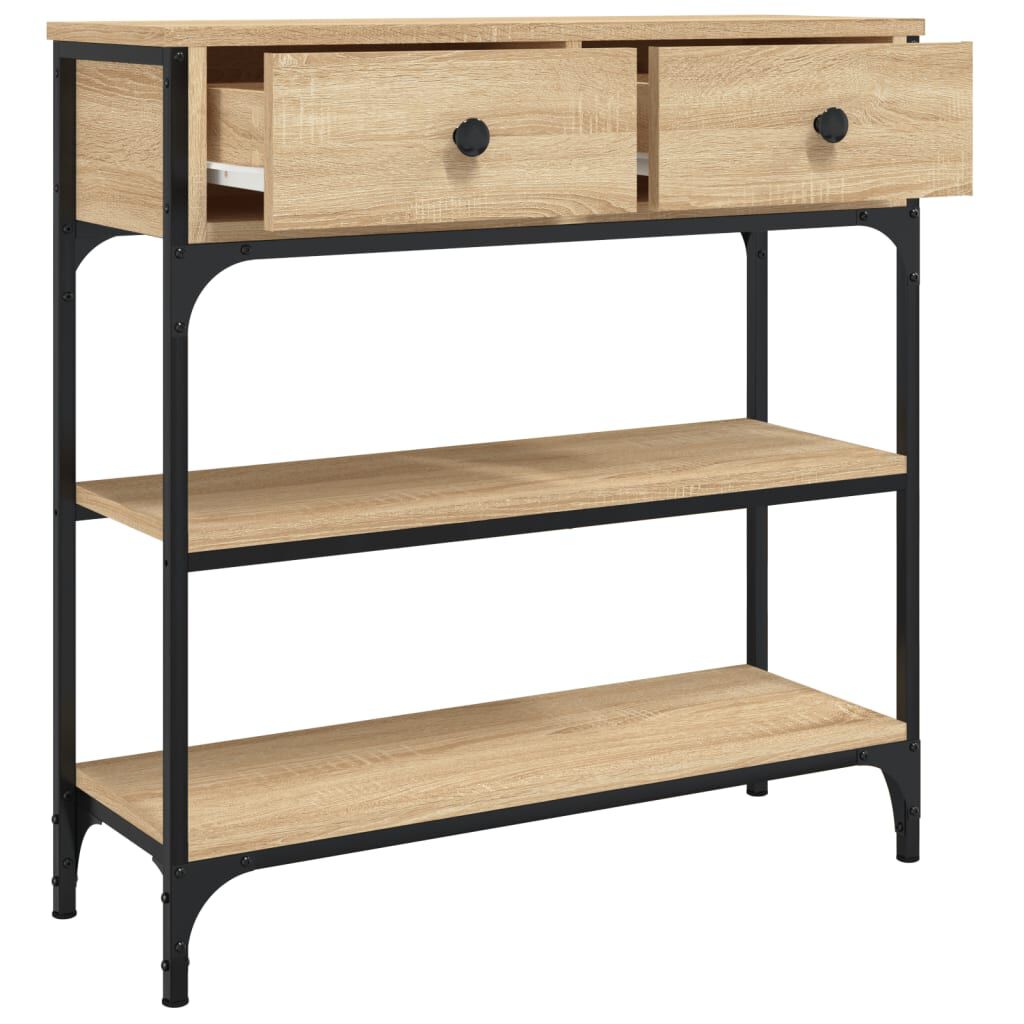 vidaXL Τραπέζι Κονσόλα Sonoma Δρυς 72,5x25x75 εκ. Επεξεργασμένο Ξύλο