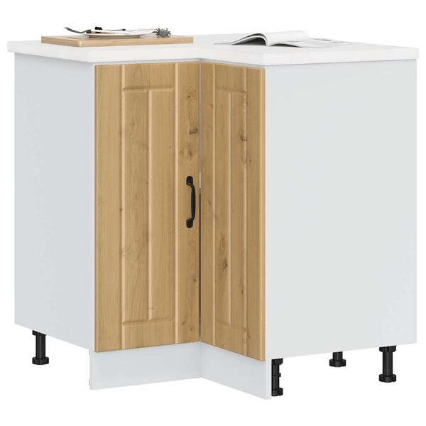 vidaXL Γωνιακό ντουλάπι βάσης κουζίνας "Lucca" Artisan Oak