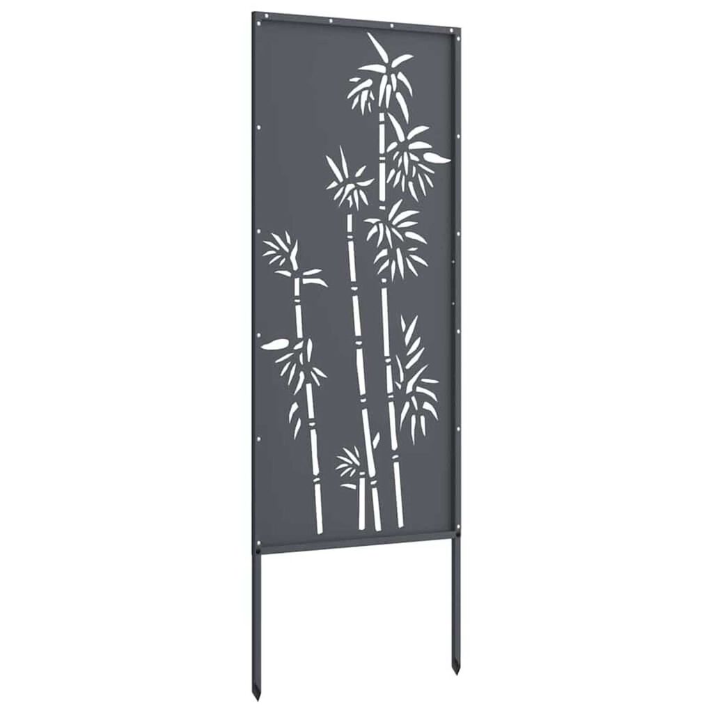 vidaXL Οθόνη Ιδιωτικότητας Κήπου Floral Ανθρακί 50 x 140 εκ