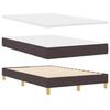 vidaXL Κρεβάτι box spring με στρώμα Σκούρο Καφέ 120 x 200 cm ύφασμα