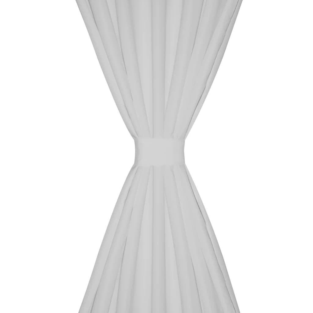Κουρτίνες με Θηλιές 2 τεμ. Λευκές 140 x 175 εκ. από Microsatin