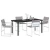 vidaXL Σέτ φαγητού για κήπο 5 pcs Λευκό 160 x 80 x 73 εκ