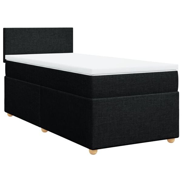 vidaXL &Kappa;&rho;&epsilon;&beta;ά&tau;&iota; Boxspring &mu;&epsilon; &Sigma;&tau;&rho;ώ&mu;&alpha; &Mu;&alpha;ύ&rho;&omicron; 90x200 &epsilon;&kappa;. &Upsilon;&phi;&alpha;&sigma;&mu;ά&tau;&iota;&nu;&omicron;