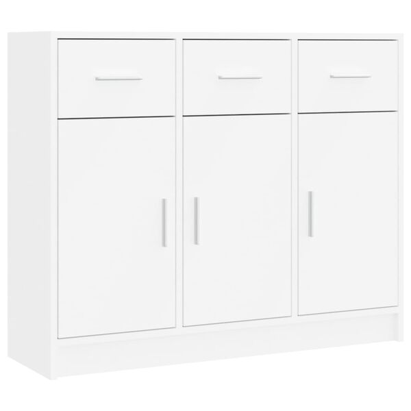 vidaXL Μπουφές Λευκός 91 x 28 x 75 εκ. από Επεξεργασμένο Ξύλο