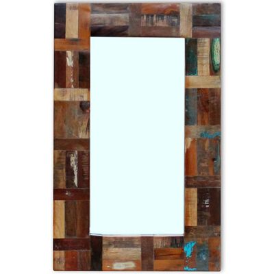 vidaXL Καθρέφτης 80 x 50 εκ. από Μασίφ Ανακυκλωμένο Ξύλο