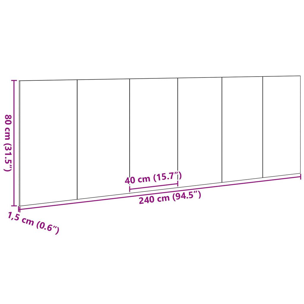 vidaXL Κεφαλάρι Μαύρης Δρυός 240x1.5x80 εκ. Κατασκευασμένο από Επεξεργασμένο Ξύλο