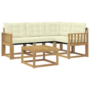 vidaXL &Sigma;&epsilon;&iota;&rho;ά &Kappa;&alpha;&nu;&alpha;&pi;έ &Epsilon;&xi;&omega;&tau;&epsilon;&rho;&iota;&kappa;&omicron;ύ &mu;&epsilon; &mu;&alpha;&xi;&iota;&lambda;ά&rho;&iota; 5 pcs &Lambda;&epsilon;&upsilon;&kappa;ό &kappa;&alpha;&iota; &Kappa;&rho;&epsilon;&mu;