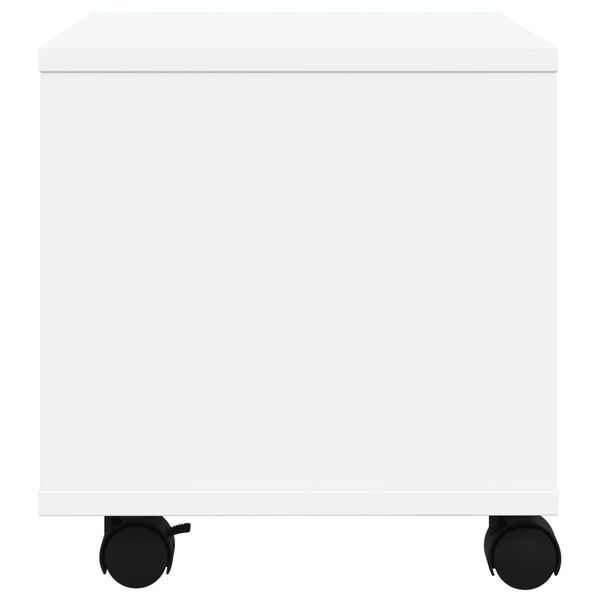 vidaXL Βάση Εκτυπωτή με Ρόδες Λευκή 41x32x34,5 εκ.