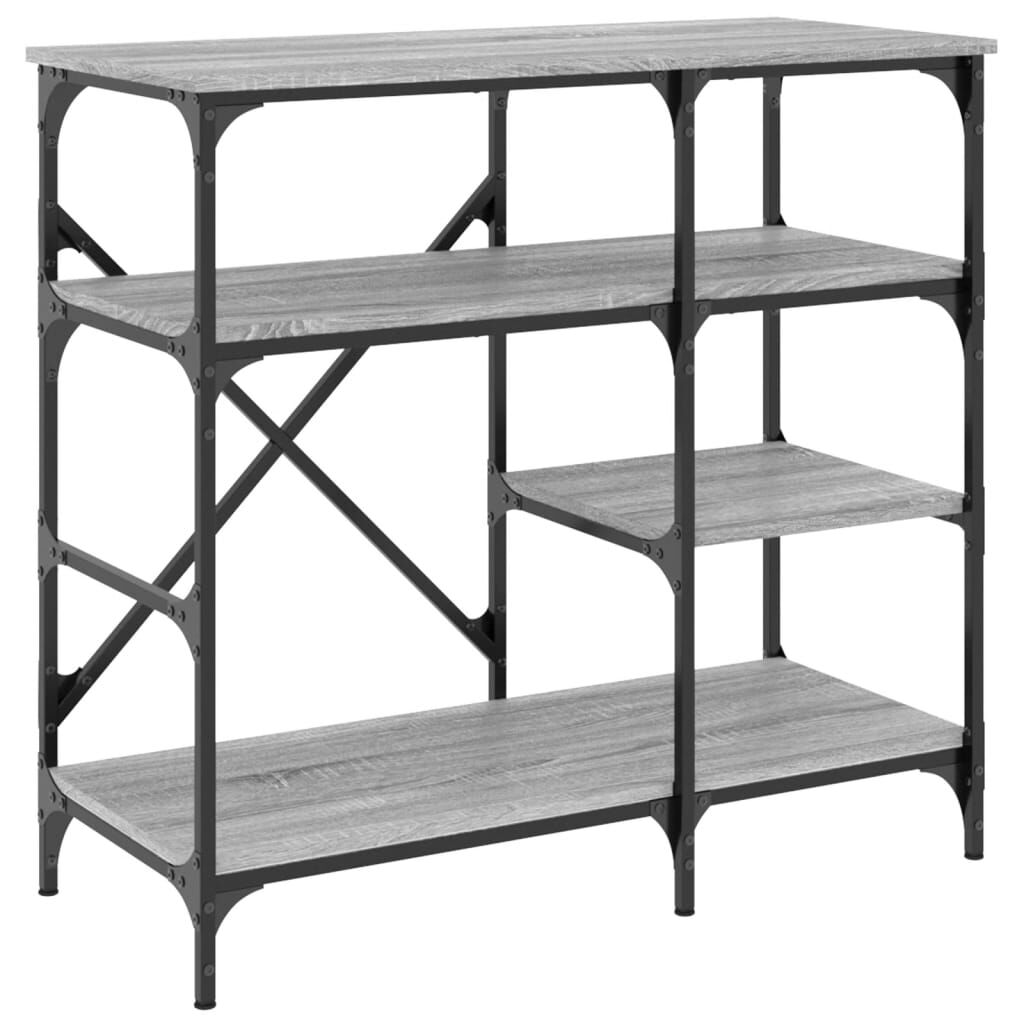 vidaXL Ραφιέρα Κουζίνας Γκρι Sonoma 90x40x84 εκ. Επεξ. Ξύλο/Μέταλλο