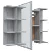 vidaXL Ντουλάπι Καθρέπτης Μπάνιου Γκρι Sonoma 80x20,5x64 εκ Επεξ. Ξύλο