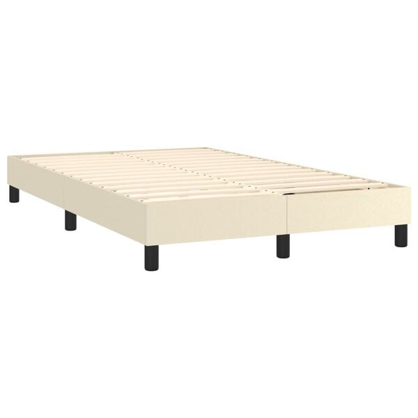 vidaXL &Kappa;&rho;&epsilon;&beta;ά&tau;&iota; Boxspring &mu;&epsilon; &Sigma;&tau;&rho;ώ&mu;&alpha; &Kappa;&rho;&epsilon;&mu; 120x200&epsilon;&kappa;. &alpha;&pi;ό &Sigma;&upsilon;&nu;&theta;&epsilon;&tau;&iota;&kappa;ό &Delta;έ&rho;&mu;&alpha;
