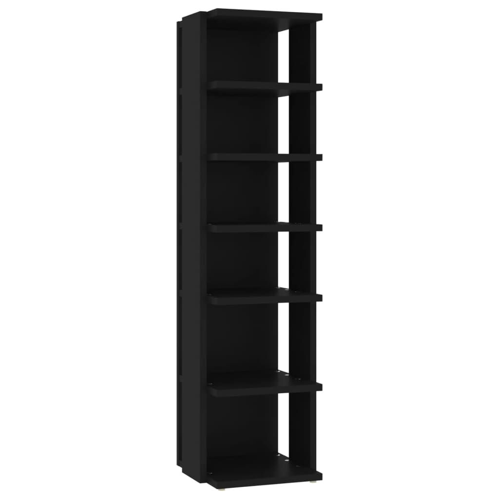 vidaXL Παπουτσοθήκες 2 τεμ. Μαύρες 27,5x27x102 εκ.