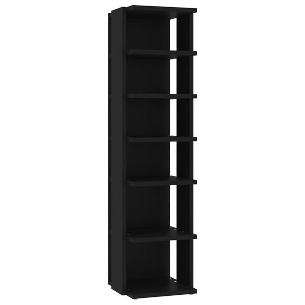 vidaXL Παπουτσοθήκες 2 τεμ. Μαύρες 27,5x27x102 εκ.