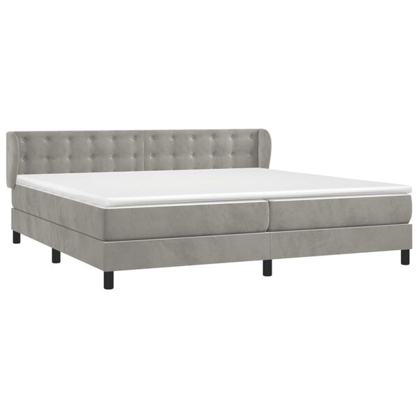vidaXL &Kappa;&rho;&epsilon;&beta;ά&tau;&iota; Boxspring &mu;&epsilon; &Sigma;&tau;&rho;ώ&mu;&alpha; &Alpha;&nu;&omicron;&iota;&chi;&tau;ό &Gamma;&kappa;&rho;&iota; 200x200 &epsilon;&kappa;. &Beta;&epsilon;&lambda;&omicron;ύ&delta;&iota;&nu;&omicron;
