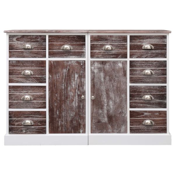 vidaXL Ντουλάπι με 10 Συρτάρια Καφέ 113 x 30 x 79 εκ. από Ξύλο