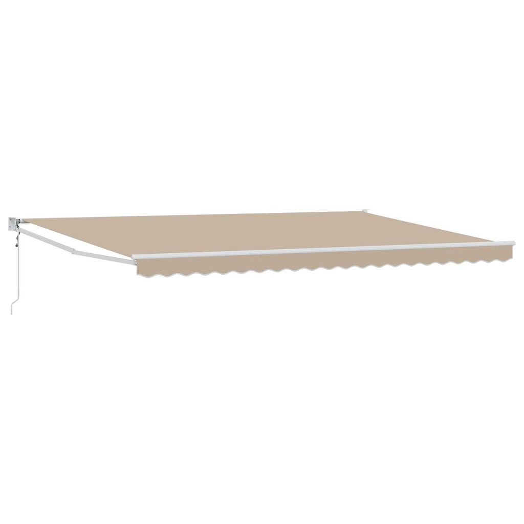 vidaXL Αυτόματη Ανασυρόμενη Τέντα Μπεζ 500x300 cm