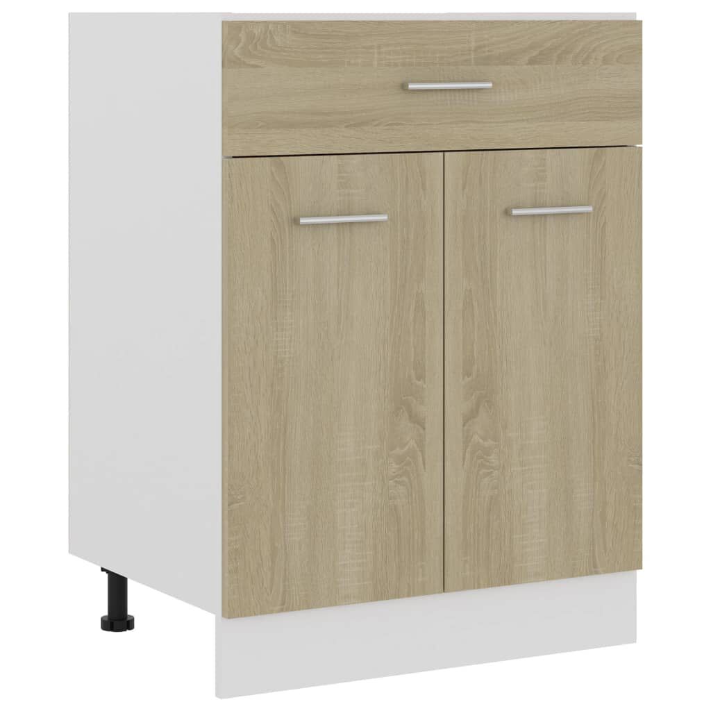 vidaXL Ντουλάπι με Συρτάρι Sonoma Δρυς 60x46x81,5 εκ. Επεξ. Ξύλο