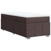vidaXL Κρεβάτι Boxspring με Στρώμα Σκούρο Καφέ 80x200 εκ. Υφασμάτινο