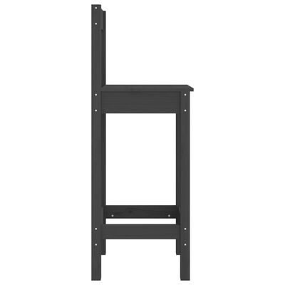 vidaXL Καρέκλες Μπαρ 2 τεμ. Γκρι 40 x 41,5 x 112 εκ. Μασίφ Ξύλο Πεύκου
