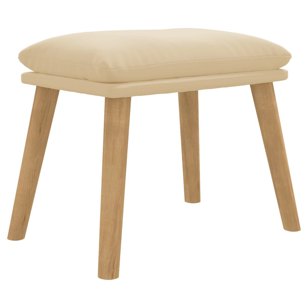 vidaXL Υποπόδιο Κρεμ 45x29,5x35 εκ. Βελούδινο