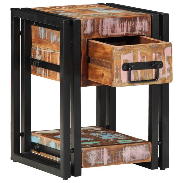 vidaXL Νυχτερινό Τραπέζι 40x40x40 εκ. Από Μασίφ Ανακυκλωμένο Ξύλο
