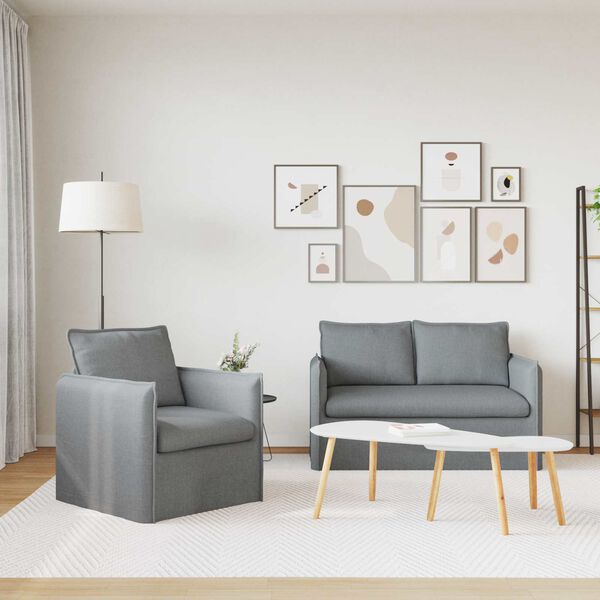 vidaXL &Sigma;&epsilon;&tau; &Kappa;&alpha;&nu;&alpha;&pi;έ 2 pcs &Alpha;&nu;&omicron;&iota;&chi;&tau;ό &gamma;&kappa;&rho;&iota; 136 x 82 x 85 &epsilon;&kappa; ύ&phi;&alpha;&sigma;&mu;&alpha;