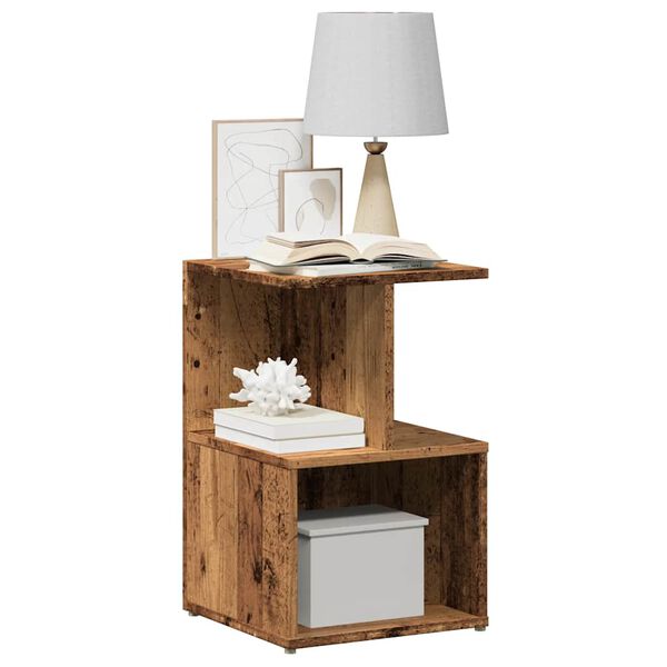 vidaXL κομοδίνο ντουλάπι παλιό ξύλο 35x35x55 cm κατασκευασμένο ξύλο