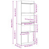 vidaXL Ντουλάπι Λευκό 63x33x180 εκ. από Επεξεργασμένο Ξύλο