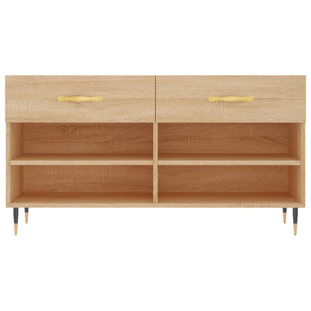 vidaXL Παπουτσοθήκη Sonoma Δρυς 102x35x55 εκ. από Επεξεργασμένο Ξύλο