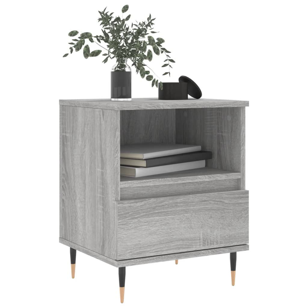 vidaXL Κομοδίνο Γκρι Sonoma 40 x 35 x 50 εκ. από Επεξεργασμένο Ξύλο