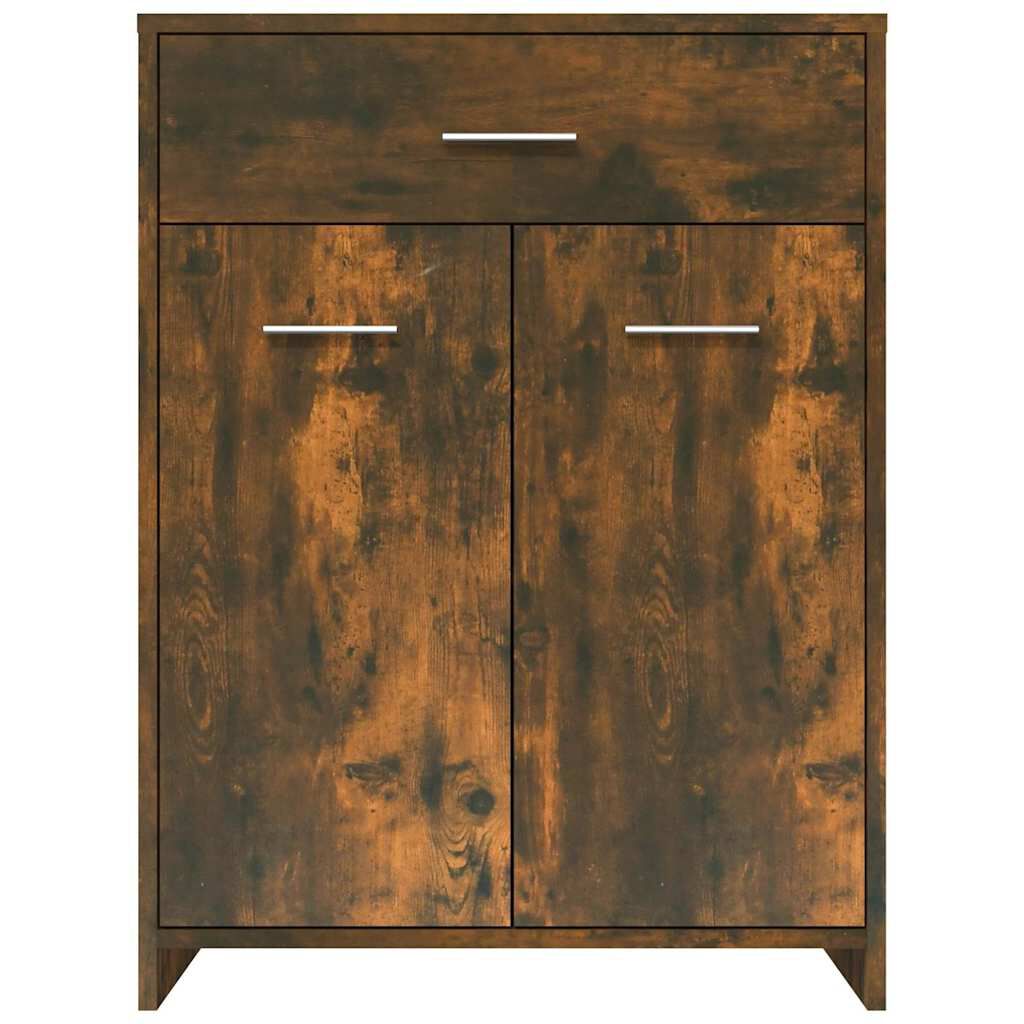 vidaXL Ντουλάπι Μπάνιου Καπνιστή Δρυς 60x33x80 εκ. Επεξεργασμένο Ξύλο
