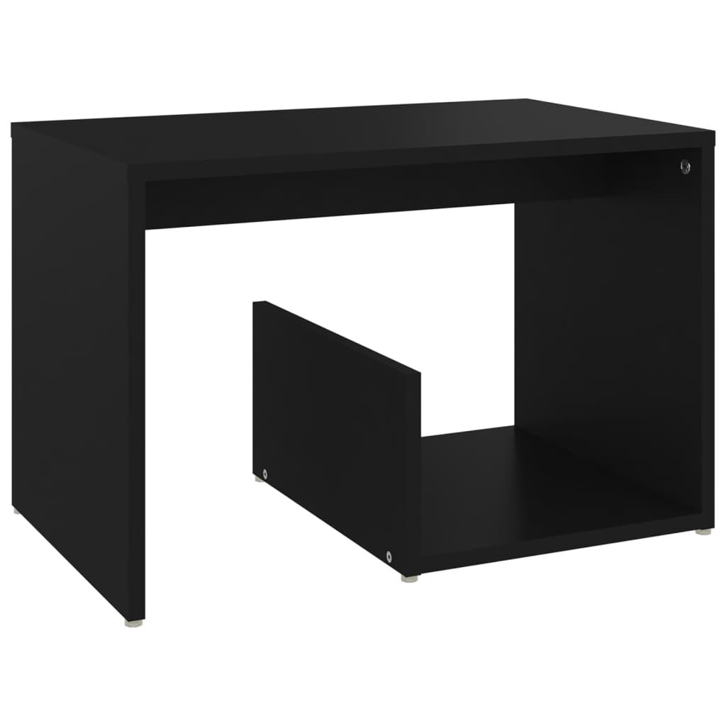 vidaXL Τραπεζάκι Βοηθητικό Μαύρο 59 x 36 x 38 εκ. από Επεξ. Ξύλο