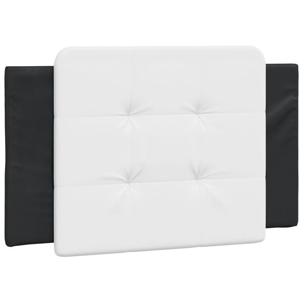 vidaXL Κρεβάτι με Στρώμα Μαύρο/Λευκό 90x190 εκ. από Συνθετικό Δέρμα