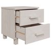 vidaXL Κομοδίνο HAMAR 2 Τεμ. Λευκά 40 x 35 x 44,5εκ. Μασίφ Ξύλο Πεύκου