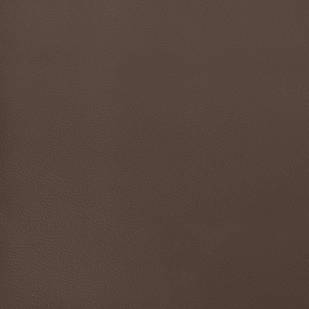 vidaXL Στρώμα με Pocket Springs Καφέ 140x190x20 εκ. Συνθετικό Δέρμα