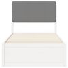 vidaXL Σκελετός Κρεβατιού με Επενδεδυμένο Κεφαλάρι Ανοιχτό γκρι