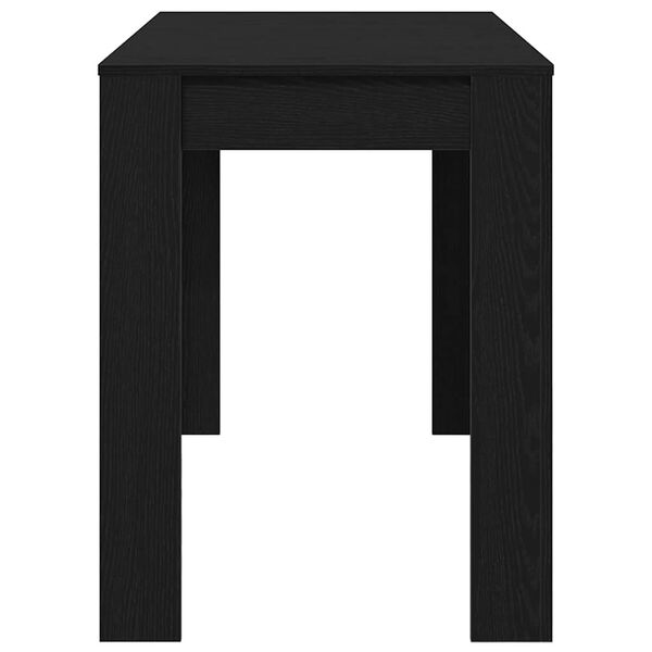 vidaXL Τραπεζαρία Μαύρο Δρυς 120 x 60 x 76 εκ. από Επεξεργασμένο Ξύλο