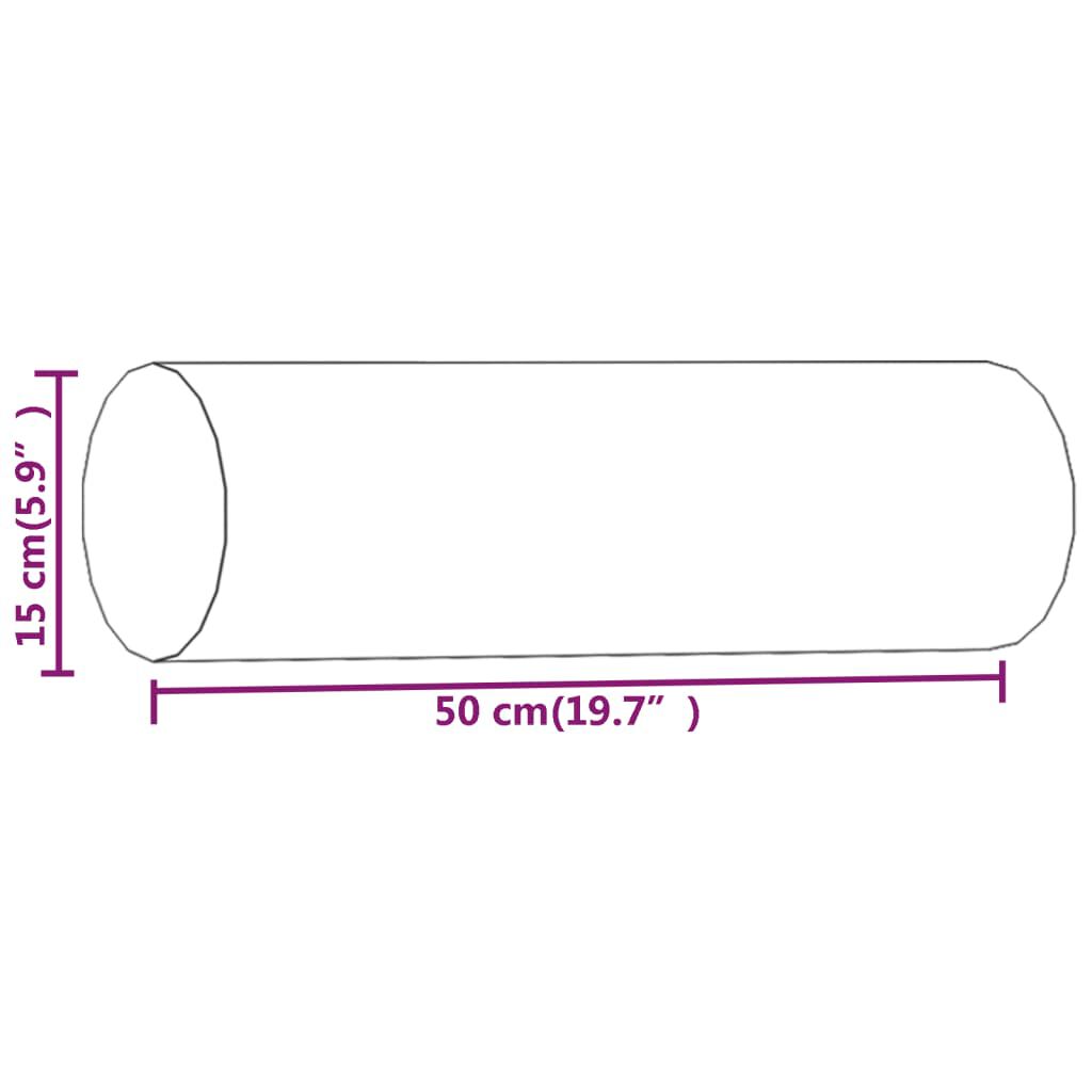 vidaXL Μαξιλάρια Διακοσμητικά 2 τεμ. Κίτρινες Ø15x50 εκ. Βελούδινα
